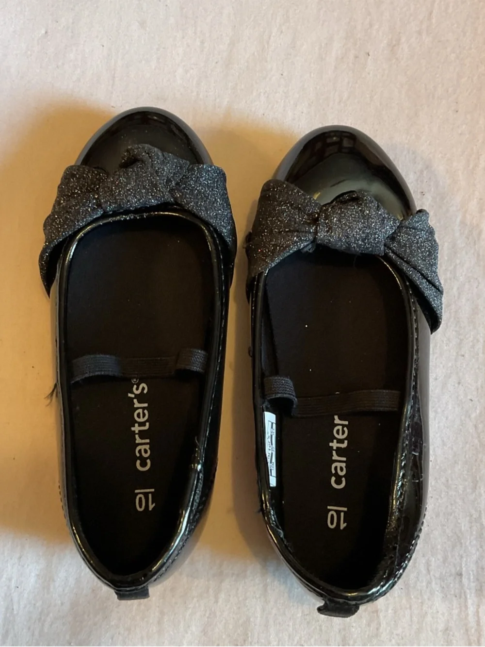 Carter's Black Patent Girls' Bow Dress Flats